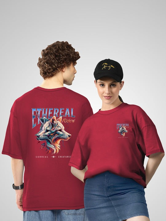Unisex Twistform Twinny Zone Pack of 2 EWolf Printed Cotton Oversized T-Shirts – Premium Streetwear in Pakistan | DENIMS