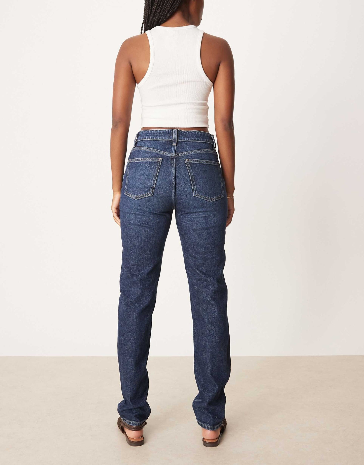 Mom Jeans in Deep Blue – High-Waist Relaxed Fit Denim for Women in Pakistan | DENIMS