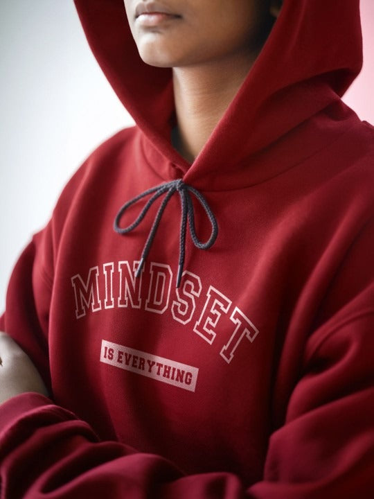 Women Typography Printed Hooded Sweatshirt – Trendy Graphic Hoodie for Winter in Pakistan | DENIMS