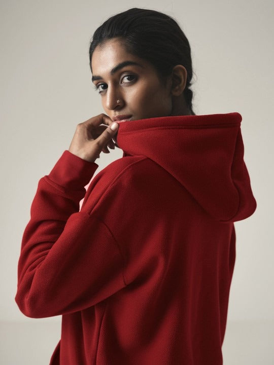 Women Typography Printed Hooded Sweatshirt – Trendy Graphic Hoodie for Winter in Pakistan | DENIMS