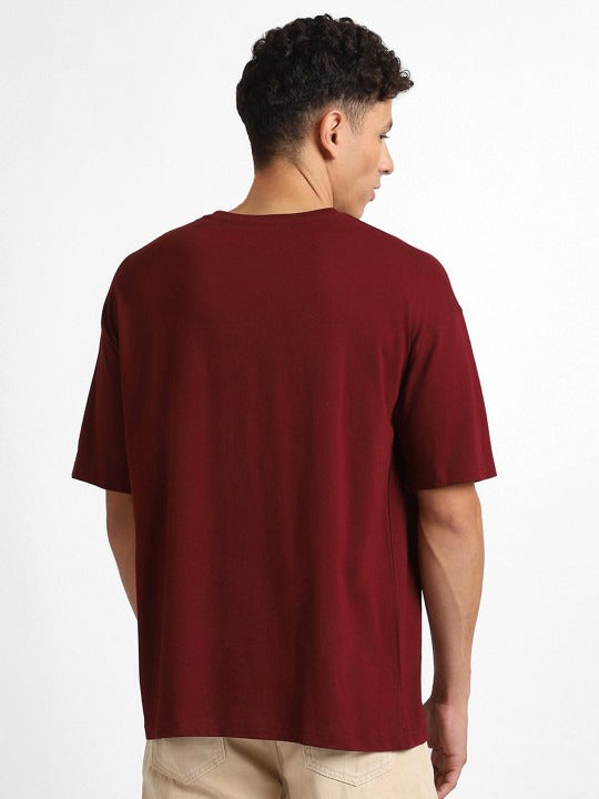 Round Neck Drop-Shoulder Oversized Cotton T-Shirt for Men in Pakistan | DENIMS