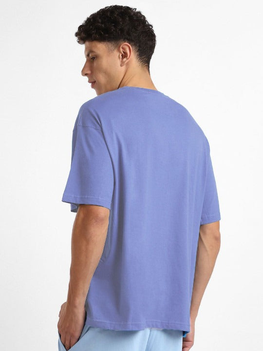 Round Neck Drop-Shoulder Short Sleeves Oversized Cotton T-Shirt for Men in Pakistan | DENIMS