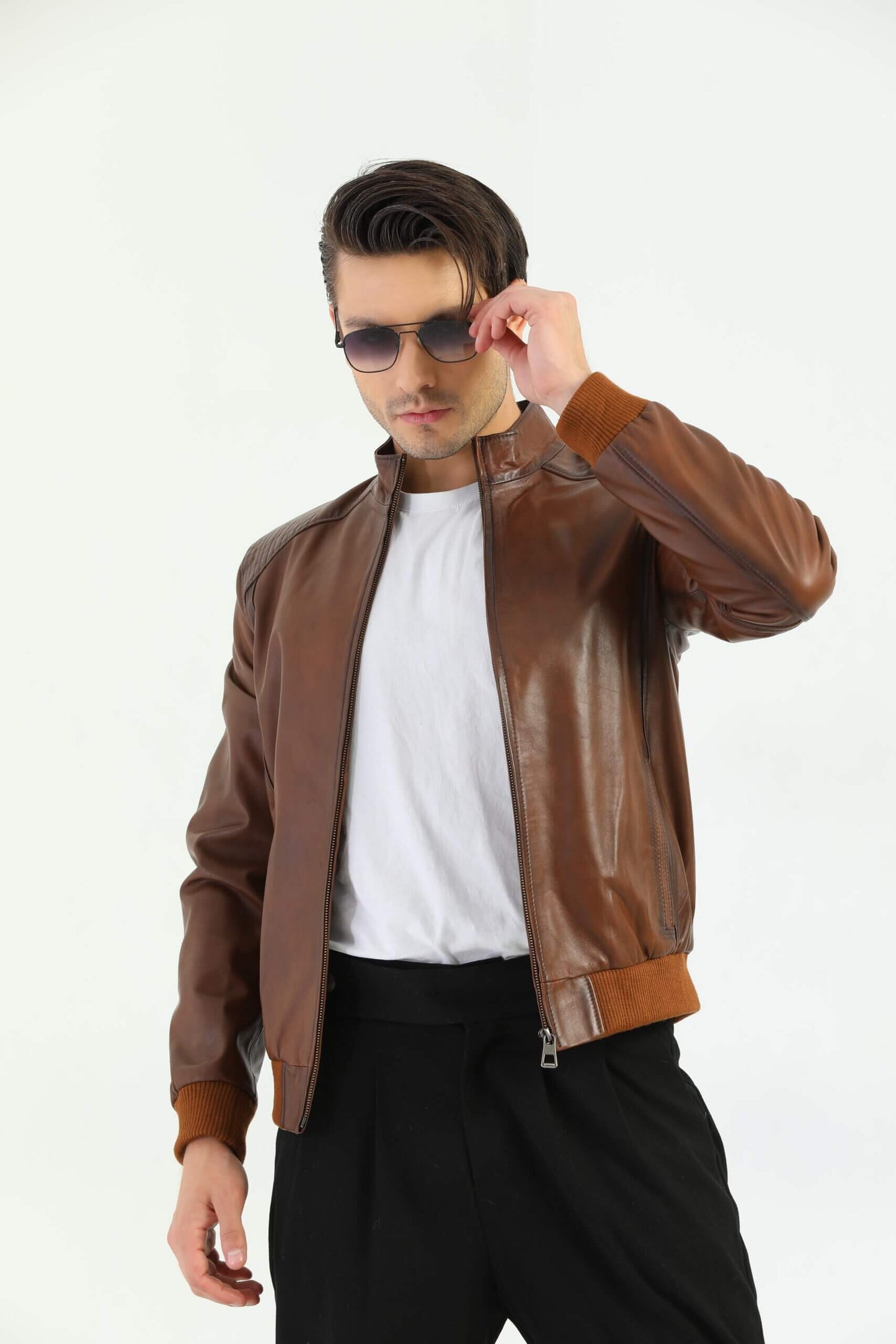 Dublin Men's Brown Genuine Leather Jacket