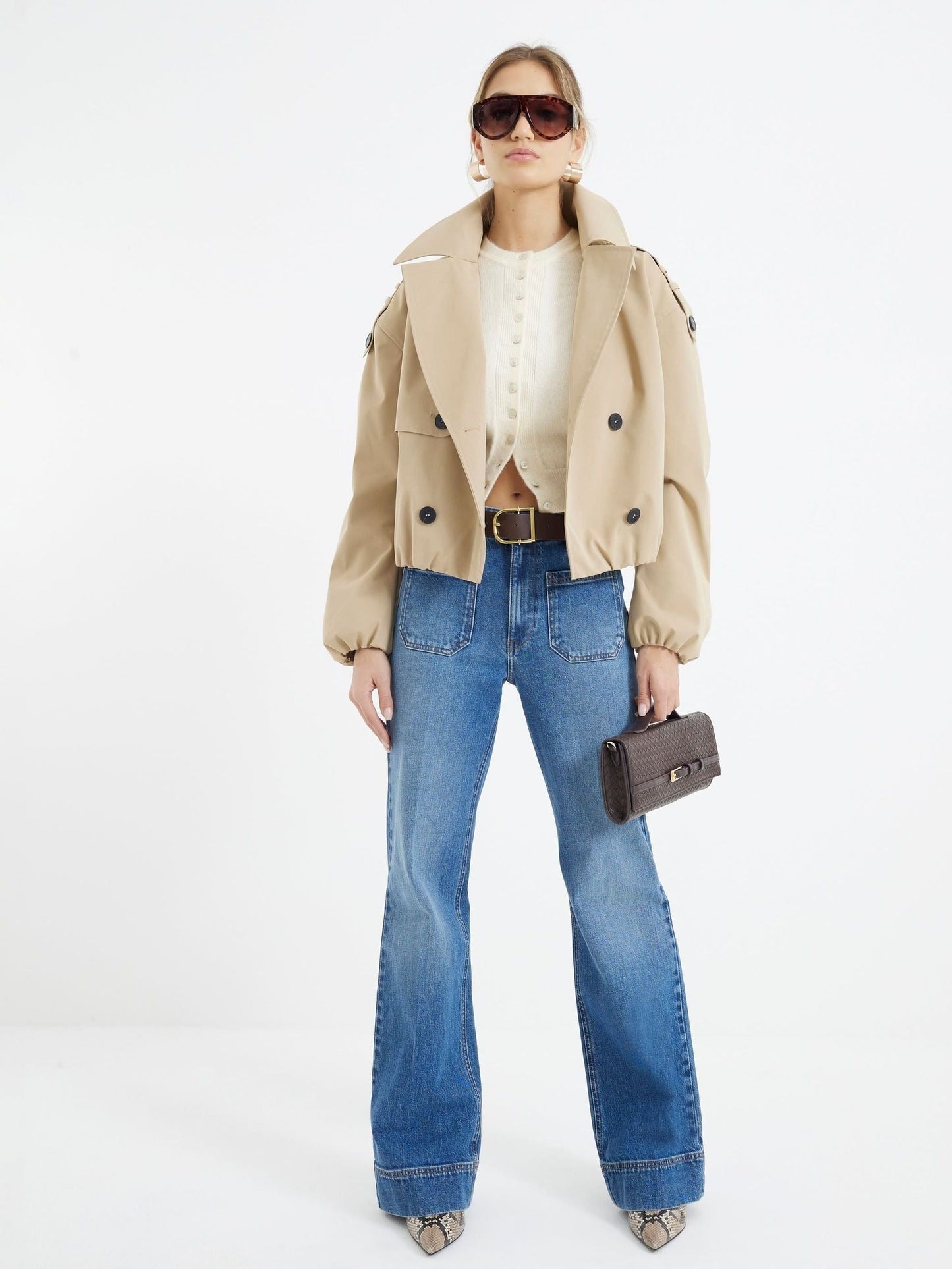 Women Rinse Blue Jersey Denim Wide Leg Trousers – Comfortable & Stylish Pants for Pakistan | DENIMS