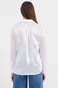 White Light Flowing Silk Shirt – Effortless Elegance