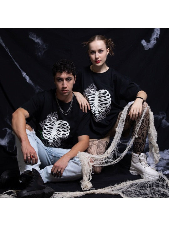 Men Abstract Printed Round Neck Cotton T-Shirt in Pakistan – Trendy Casual Wear by DENIMS