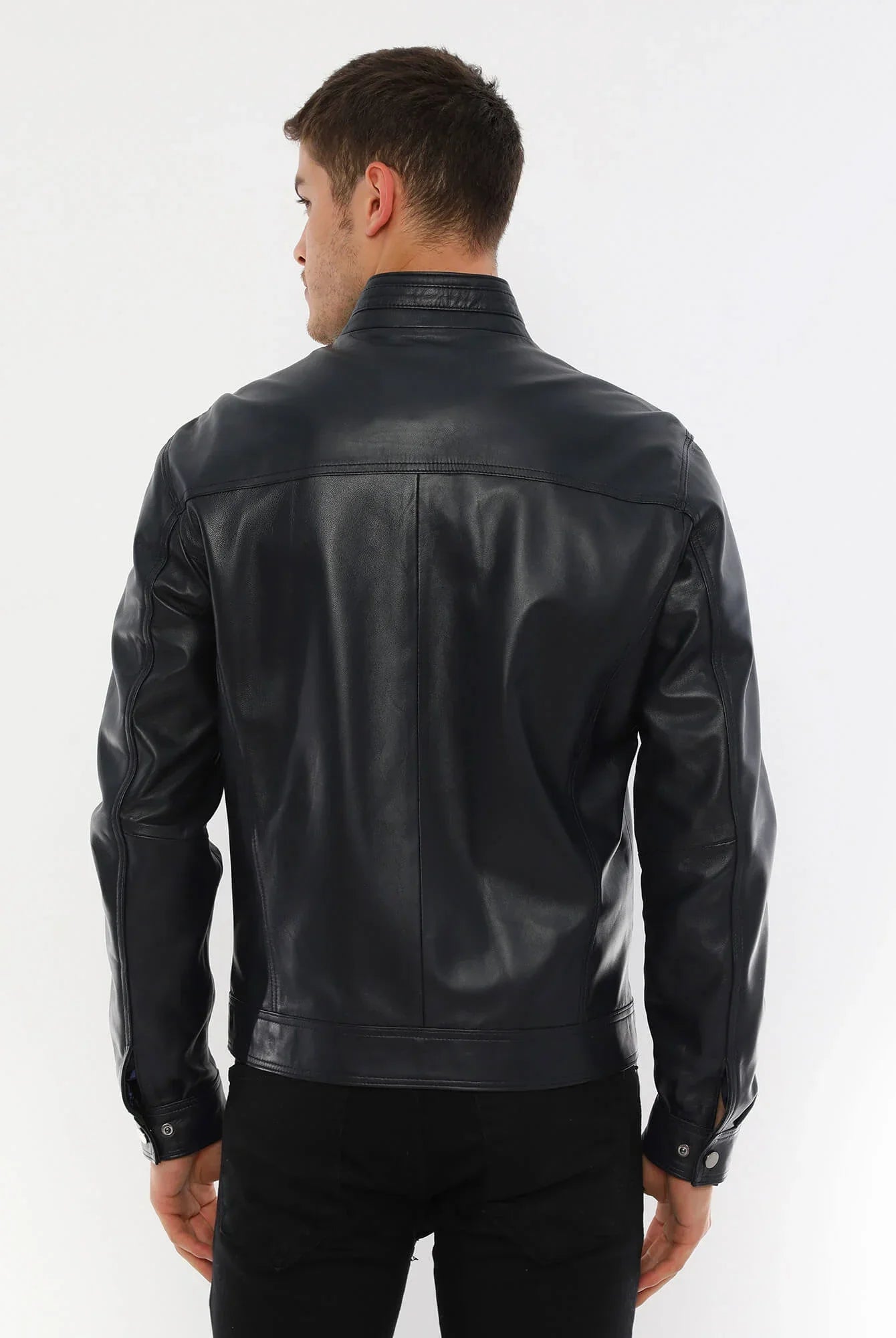 Pedro Black Leather Jacket For Men