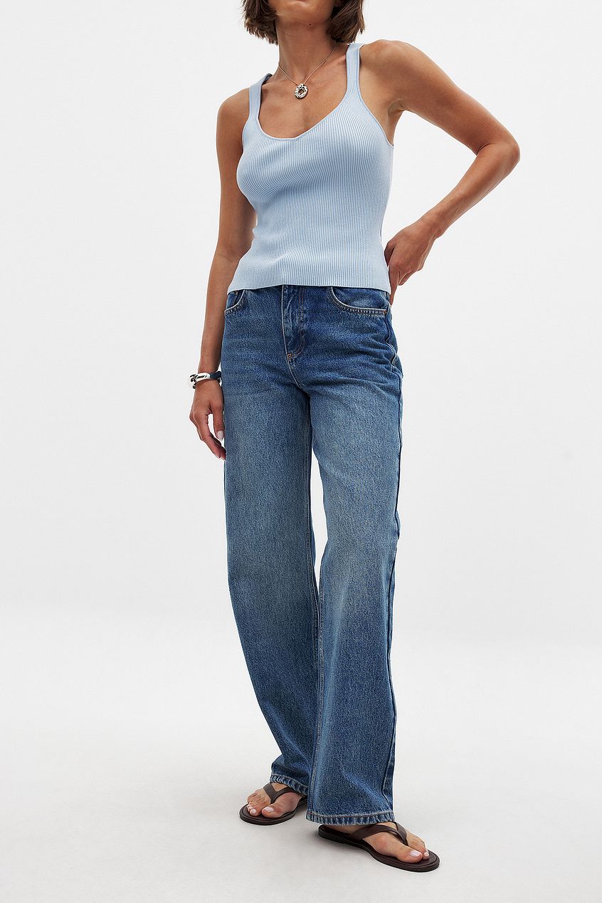 Women Mid Waist Straight Jeans – Classic Straight-Leg Denim for Daily Style in Pakistan | DENIMS