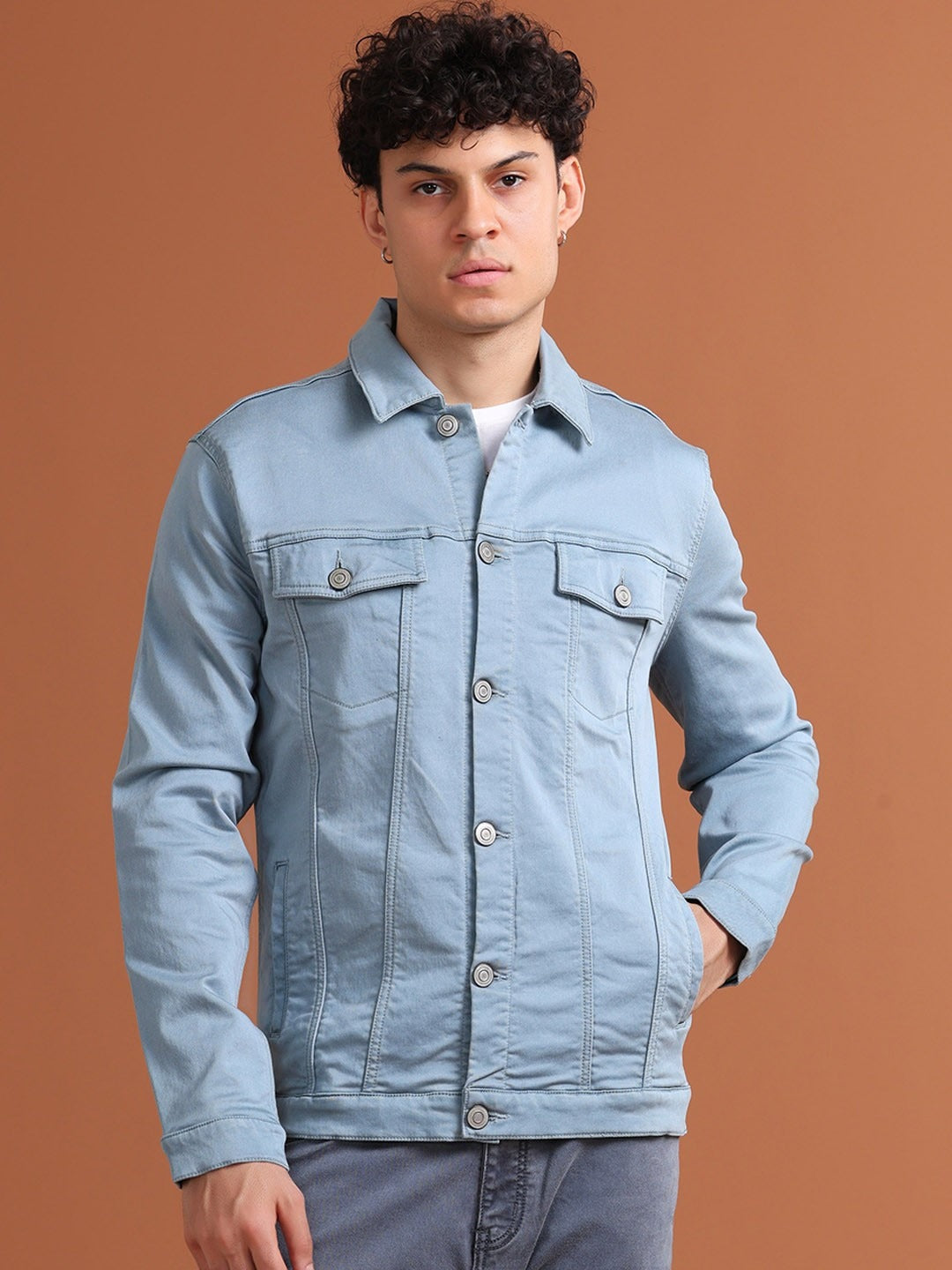 Men Solid Long Sleeves Denim Jacket – Premium Cotton Outerwear for Pakistan’s Urban Style | DENIMS