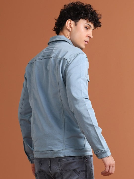 Men Solid Long Sleeves Denim Jacket – Premium Cotton Outerwear for Pakistan’s Urban Style | DENIMS