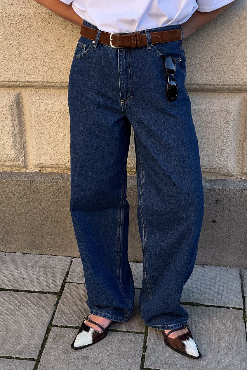 Women Loose Low Waist Long Jeans – Baggy Wide Leg Low-Rise Denim for Pakistan | DENIMS