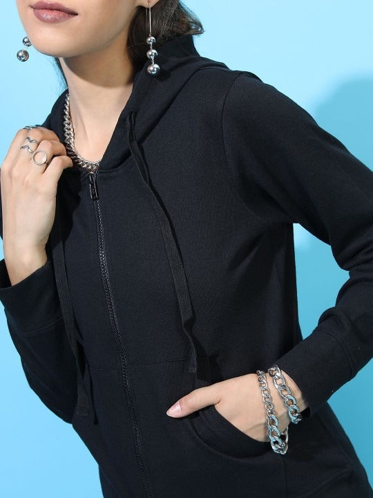 Women Hooded Cotton Zipper — Full-Zip Cotton Hoodie with Kangaroo Pocket | DENIMS Pakistan