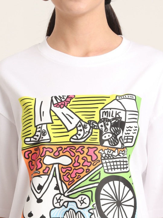 Unisex Milky Day Graphic Printed T-Shirt in Pakistan | DENIMS