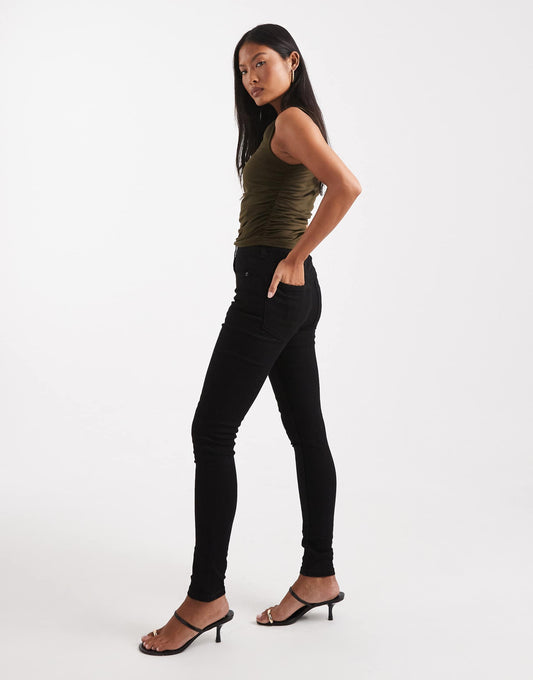 Women Skinny Jeans in Clean Black – Stretchable Slim Fit Denim | DENIMS