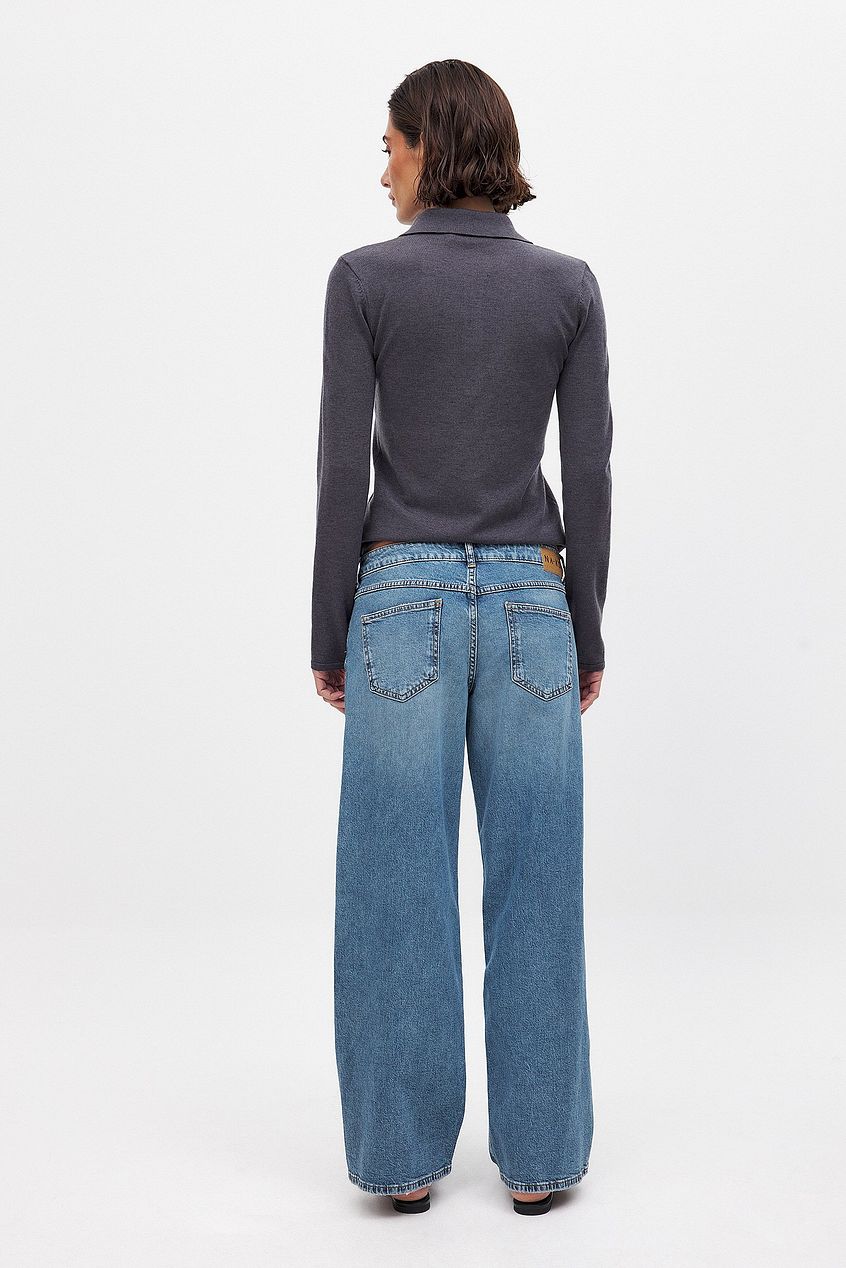 Women Wide Leg Mid Waist Jeans – Trendy Mid-Rise Wide Leg Denim for Pakistani Women | DENIMS