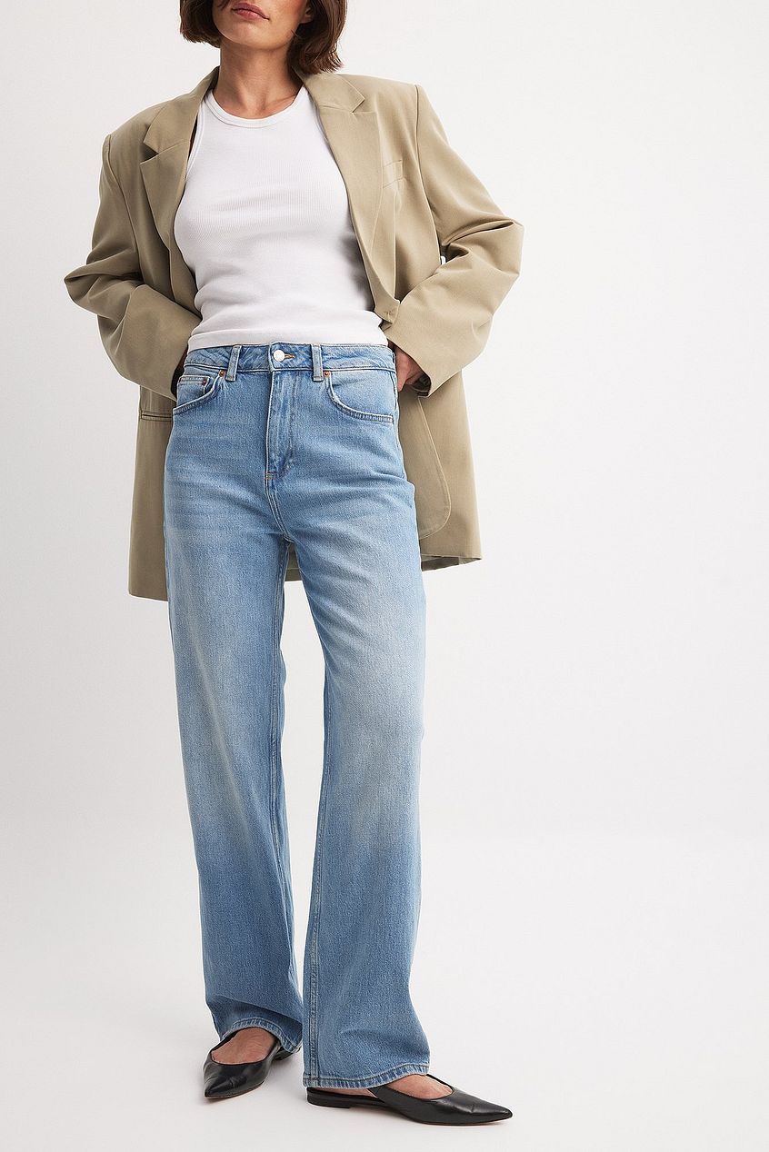 Women Straight High Waist Jeans – Classic High-Rise Straight Leg Denim for Pakistani Women | DENIMS