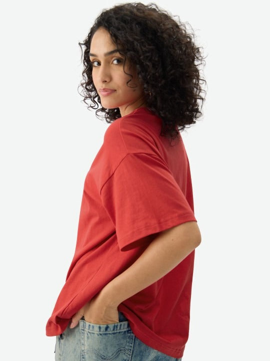 Women Round Neck Oversized Cotton T-Shirt – Comfortable Casual Wear Pakistan