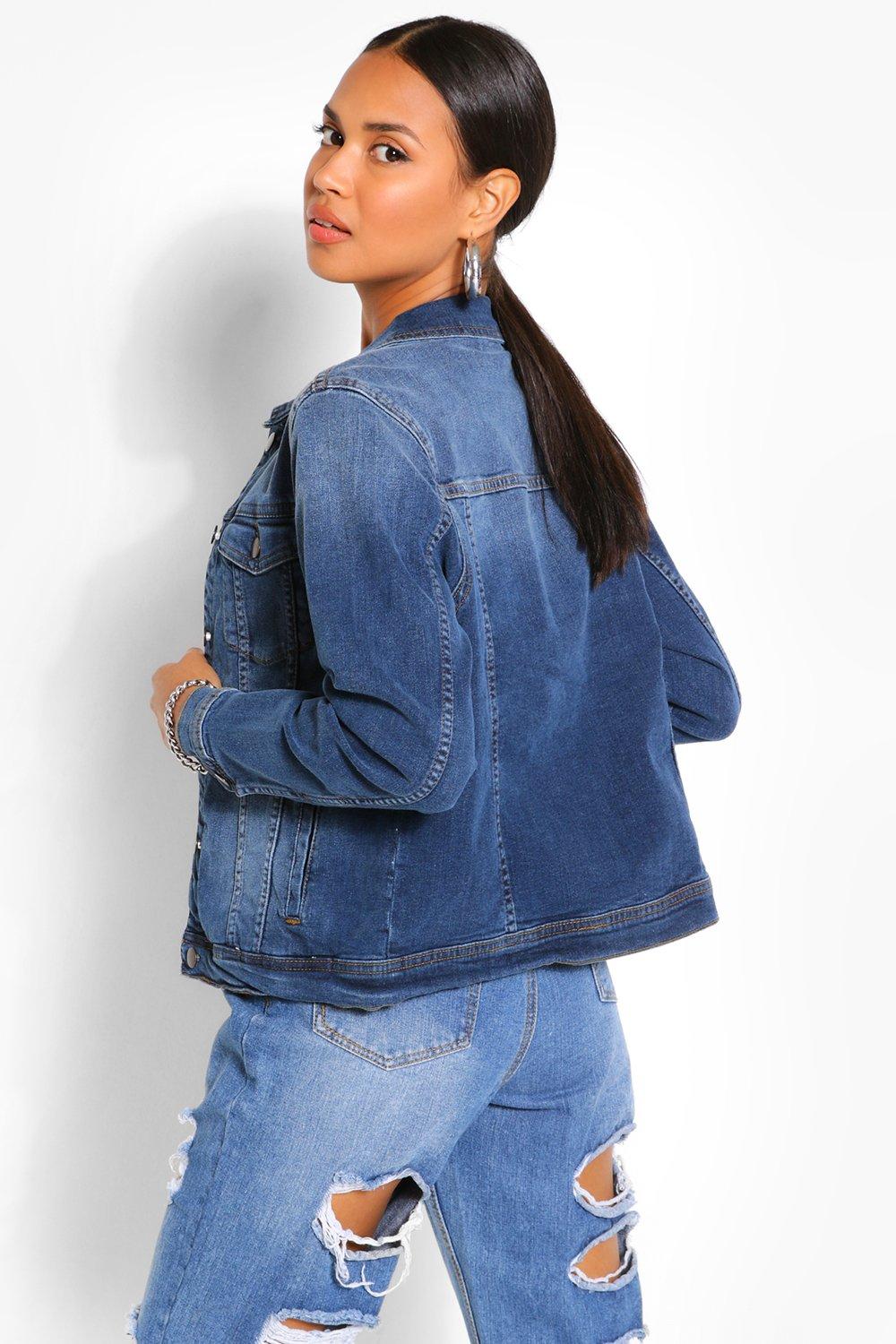 Women Blue Solid Jacket
