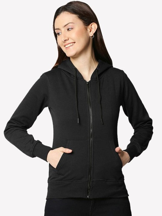 Women Hooded Zipper — Full-Zip Cotton Hoodie with Kangaroo Pockets | DENIMS Pakistan