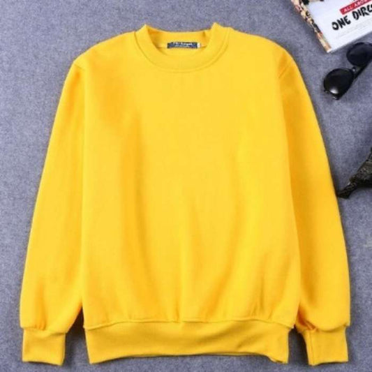 Yellow Printed Sweatshirt For Women