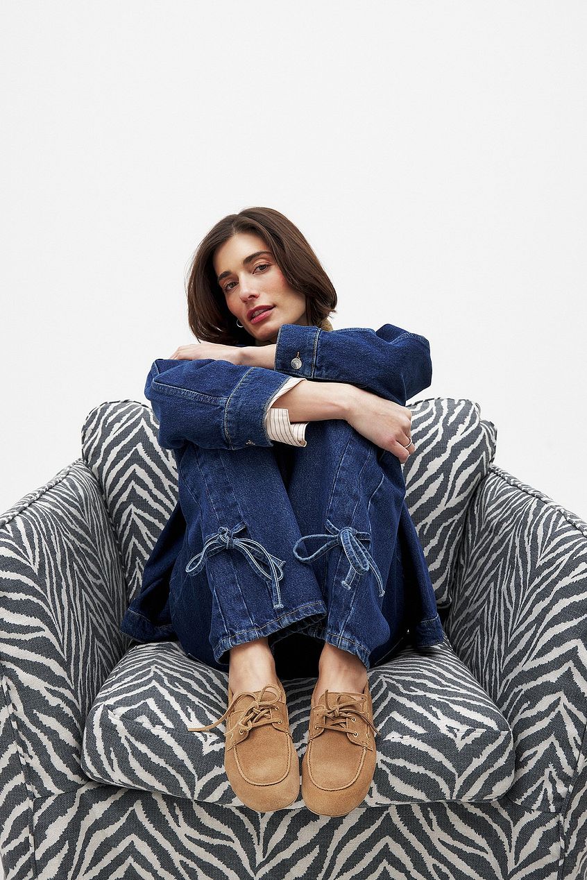 Women Tie Detail Denim Jeans – Tie-Front Waist Denim, Adjustable Fit & Fusion Style | DENIMS