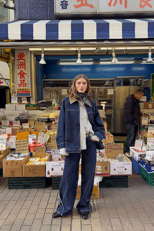 Women Tie Detail Denim Jeans – Tie-Front Waist Denim, Adjustable Fit & Fusion Style | DENIMS