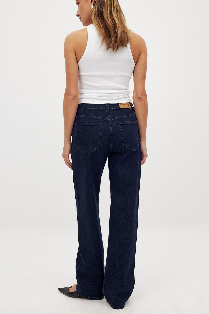 Women Mid Waist Slim Straight Denim – Slim Straight Mid-Rise Jeans for Pakistani Women | DENIMS