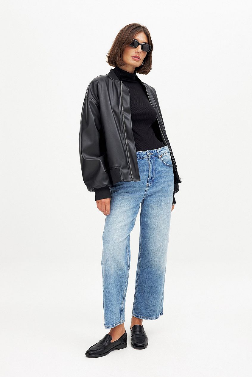 Women Straight High Waist Cropped Jeans – High-Rise Ankle Crop, Clean Straight Leg | DENIMS