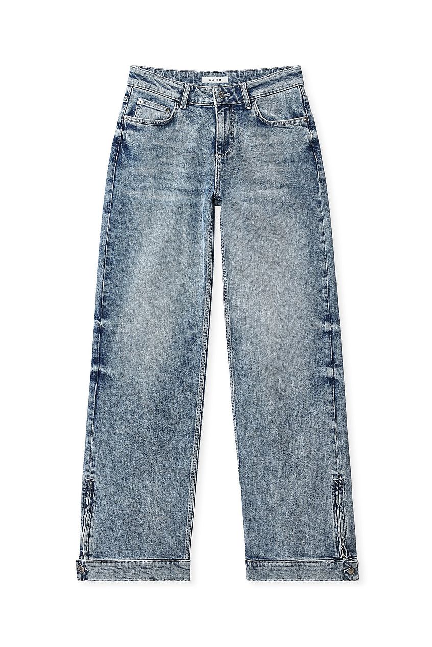 Slit Detail Denim – Trendy High-Rise Jeans with Front/Side Slits for Pakistan | DENIMS