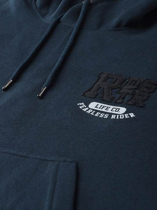 The Lifestyle Co. Men Navy Blue Solid Hooded Sweatshirt – Stylish Cotton Fleece Hoodie in Pakistan | DENIMS