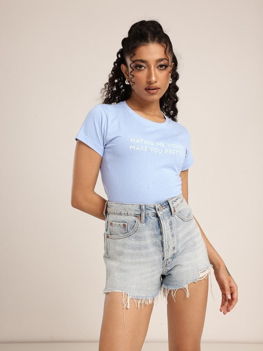 Women Typography Printed T-Shirt in Pakistan