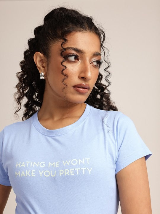 Women Typography Printed T-Shirt in Pakistan