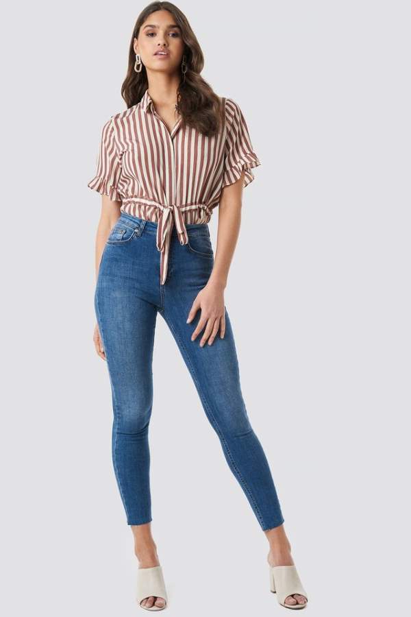 Women Mid-Rise Clean Look Stretchable Cropped Jeans