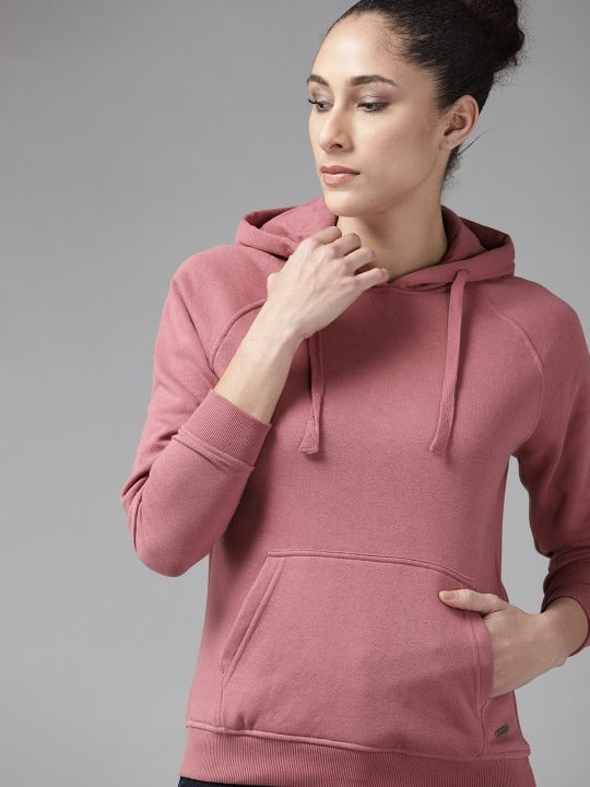 Women Pink Hooded Hoodie — Soft Pink Hooded Sweatshirt for Women Pakistan