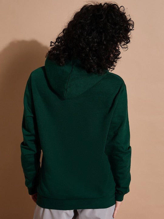 The Lifestyle Co. Women Loose Fit Hooded Olive Green Hoodie — Relaxed Zip Hoodie Pakistan