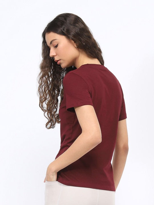 Women Typography Printed Short Sleeve Cotton T-Shirt Online Pakistan