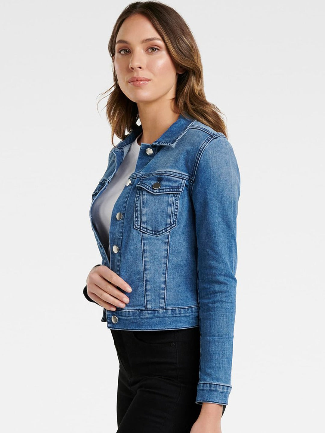 Women Blue Solid Jacket