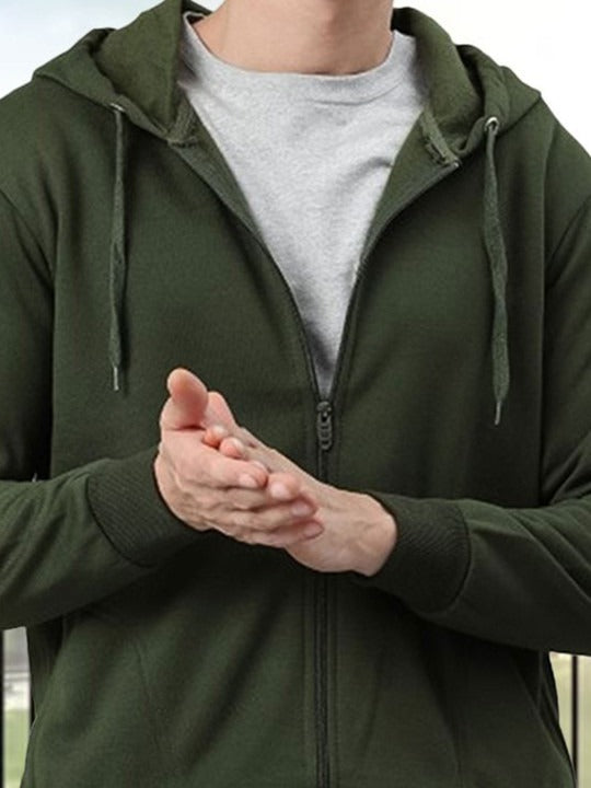Men Hooded Front-Open Sweatshirt – Stylish Zip-Up Hoodies for Men in Pakistan | DENIMS