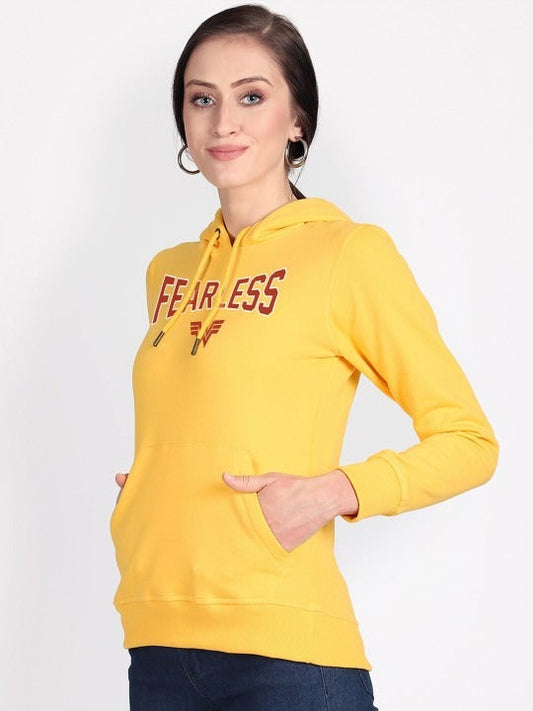 Wonder Woman Printed Hooded Pullover Yellow Hoodie for Women – Stylish Cotton Sweatshirt Online in Pakistan | DENIMS