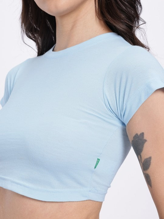 Women Slim Fit Crop T-Shirt Online Pakistan