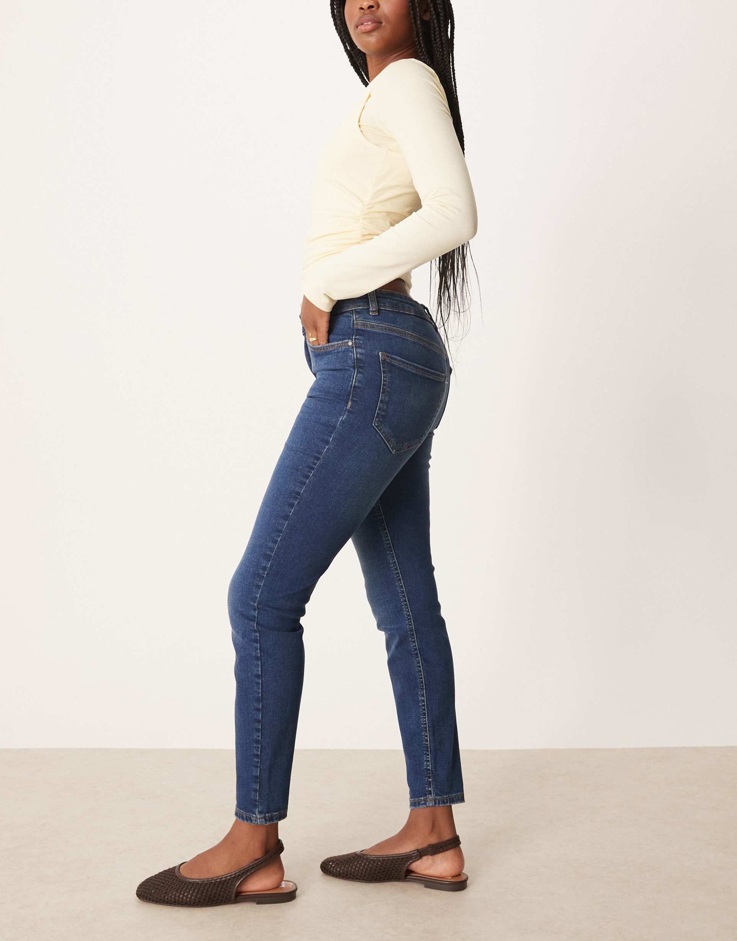 Skinny Jeans in Mid Blue Denim – Slim Fit Stretchable Jeans for Men in Pakistan | DENIMS