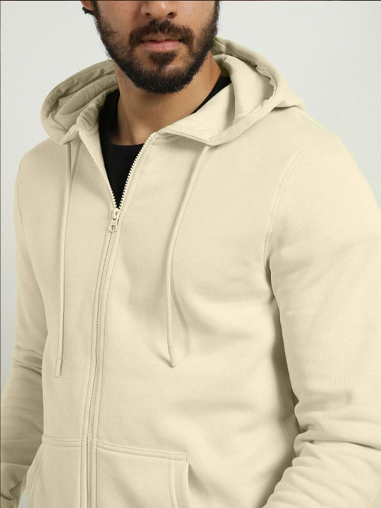 Men Hooded Zipper Front-Open Sweatshirt – Stylish Cotton Pullover for Men in Pakistan | DENIMS
