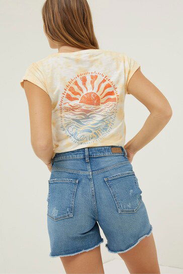 Courtney Cut Off Denim Shorts For Women - DENIMS