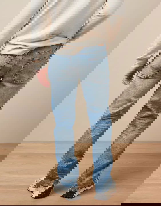 Distressed Relaxed Straight Jeans For Men - DENIMS