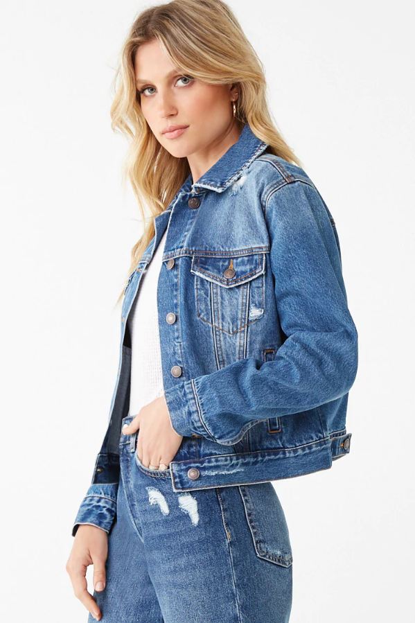 Distressed Women Jacket - DENIMS