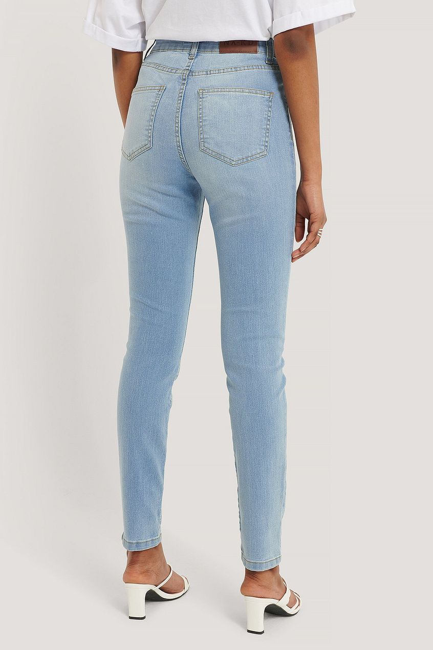 Fake Pocket Skinny Jeans For Womens - DENIMS