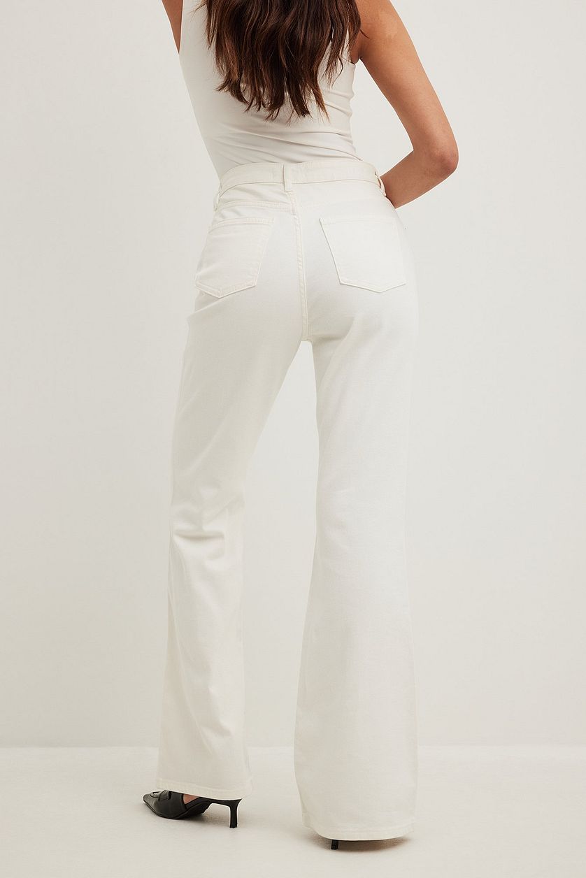 Flared High Waist Jeans - DENIMS