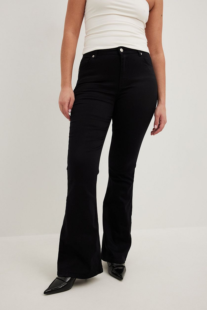 Flared High Waist Jeans - DENIMS