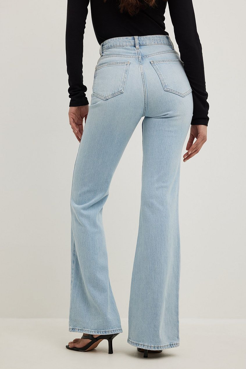 Flared High Waist Jeans For Womens - DENIMS