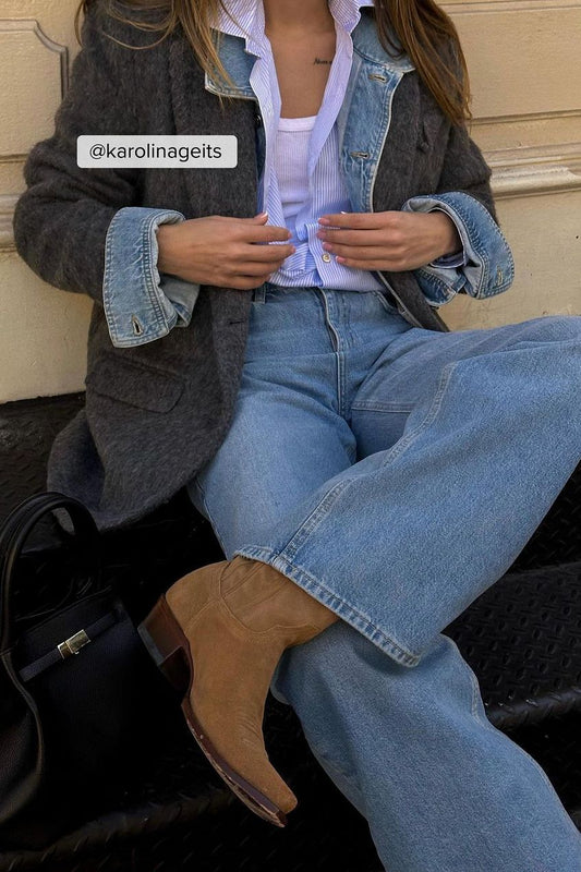 Loose Mid Waist Jeans - DENIMS